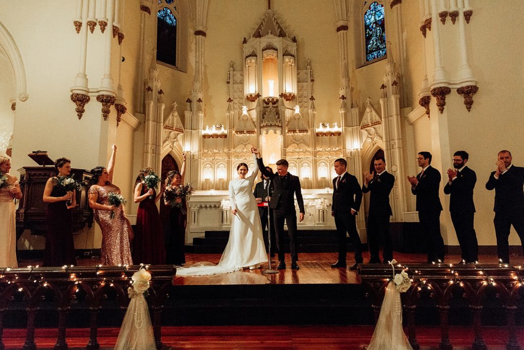 Gothic, Vintage, Moody Wedding at The Venue, Cohoes, New York