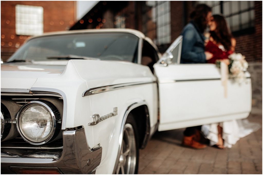 Nashville Vintage Rock n Roll Wedding at Ozari with Vintage Car